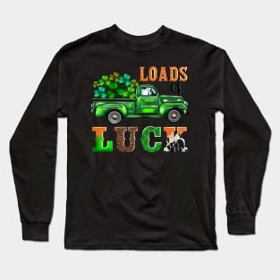 Loads of Luck Truck Shamrocks Toddler St Patrick's Day Fun Long Sleeve T-Shirt